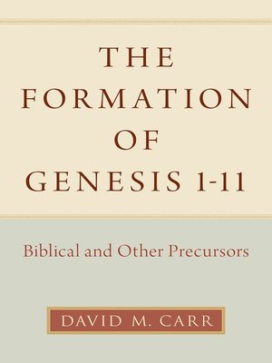 cover image of The Formation of Genesis 1-11